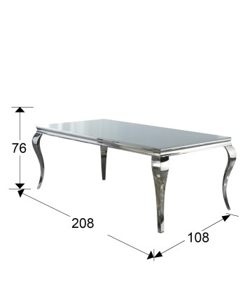 MESA COMEDOR ·BARROQUE· ACERO INOX.